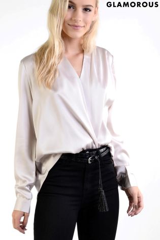 Glamorous Petite Wrapover Blouse